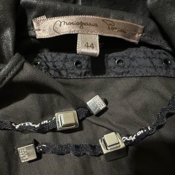 Mariagrazia Panizzi Rare Draped Oversized Zip Front Top w Hood Size Large / 44 - Picture 5 of 6